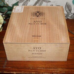 Avo Empty wooden cigar box handmade in Dominican Republic 8.25x7.75x3.5 No.3